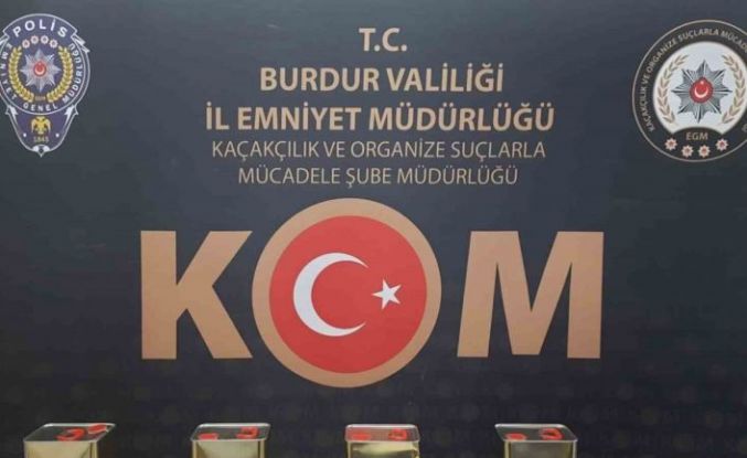 Burdur’da 2025’te bin 284 litre kaçak ve sahte alkol ele geçirildi