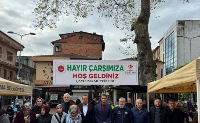 Çaycuma’da "Gazze Yararına Hayır Çarşısı" kuruldu