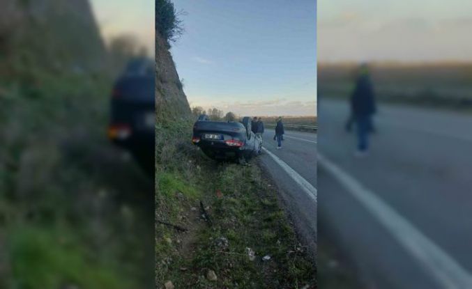 Çaycuma’da otomobil takla atarak durabildi: 1 yaralı