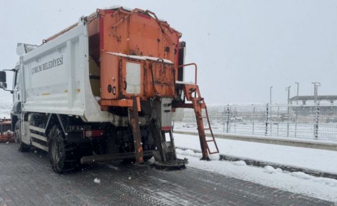 Çorum Belediyesi karla mücadeleye hazır