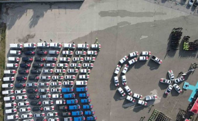 Çorum’da jandarma ve emniyete tahsis edilen 123 yeni araç törenle teslim edildi