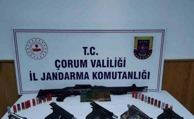 Çorum’da kaçak silah operasyonu