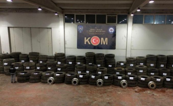 Denizli’de piyasa değeri 3 milyon TL olan kaçak mala el konuldu