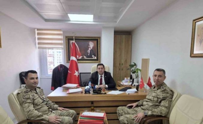Ergani Sulh Ceza Hakimi Tosunoğlu, tabur ve ilçe jandarma komutanını ağırladı