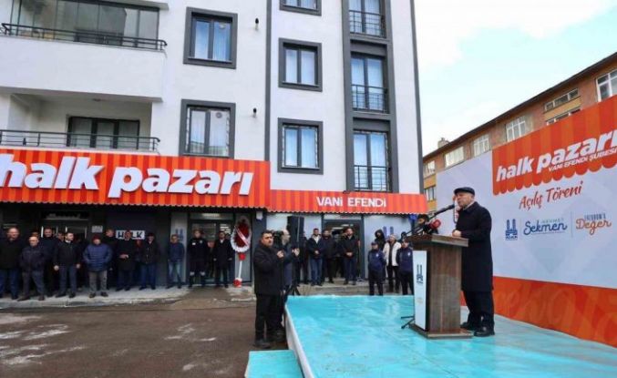 Erzurum’da halk pazarının 10’uncu şubesi açıldı
