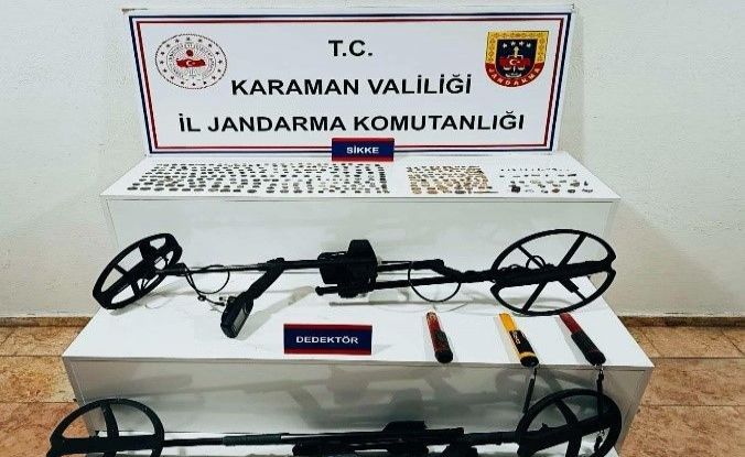 Karaman’da 334 adet tarihi sikke ele geçirildi: 4 tutuklama