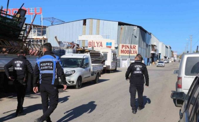 Kepez Zabıtası’ndan Hurdacılar Sitesi’ne denetim