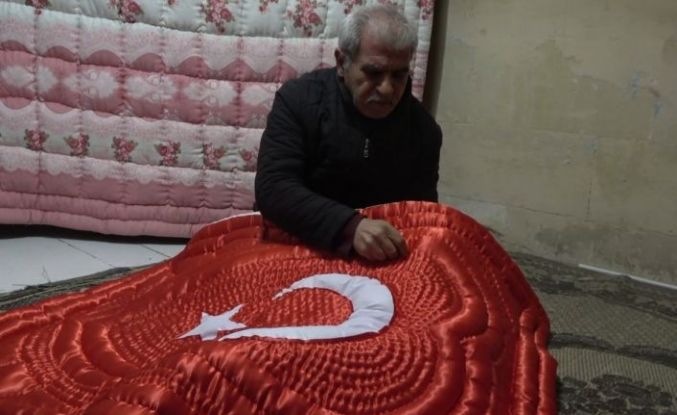 Kilisli yorgancının bayrak sevgisi