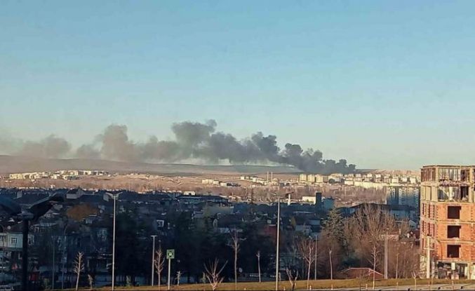 Kütahya’da şantiye yangını