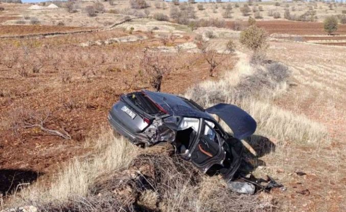 Mardin’de devrilen aracın sürücüsü yaralandı