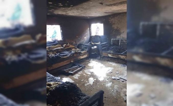 Reyhanlı’da yanan ev kullanılmaz hale geldi