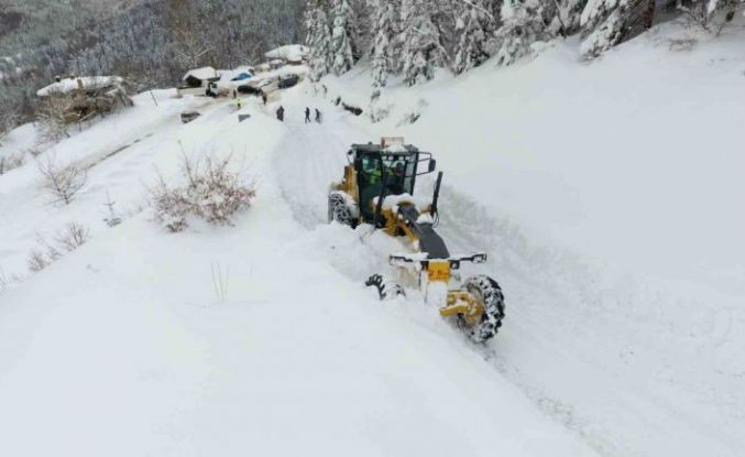 Sinop’ta karla mücadele