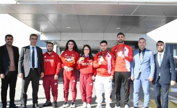 Şırnaklı milli sporculara coşkulu karşılama