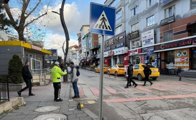 Yayalara uygulamalı trafik eğitimi