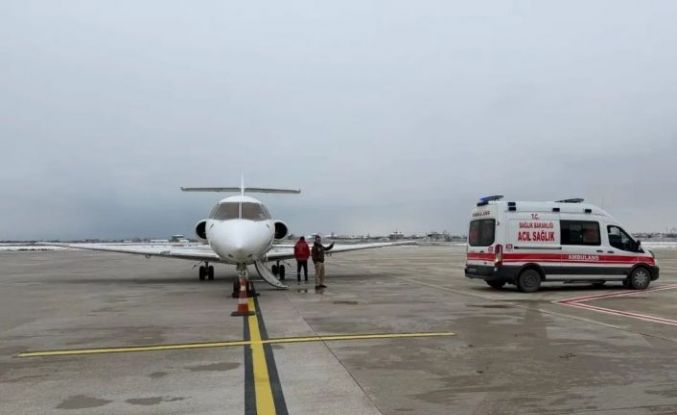 Yenidoğan bebek uçak ambulansla Konya’ya sevk edildi