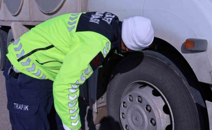 Aksaray’da kış lastiği denetimi