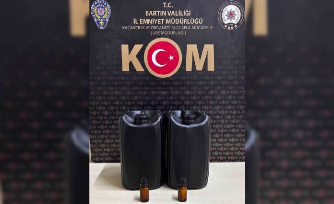 Bartın’da 10 litre etil alkol ele geçirildi