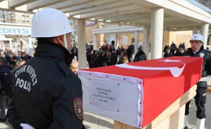 Kalp krizi sonucu vefat eden polis memuru son yolculuğuna uğurlandı
