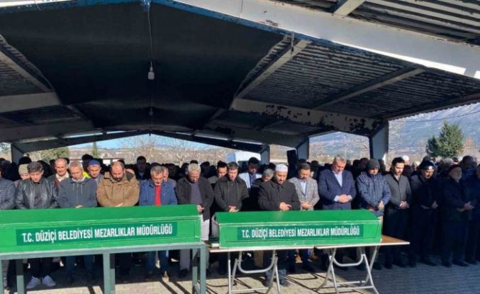 Kazada hayatını kaybeden baba ve gelin Düziçi’nde son yolculuğuna uğurlandı