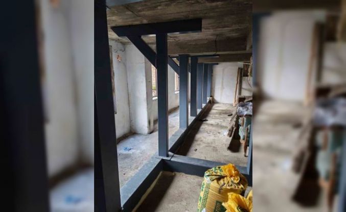 Kazı değil izinsiz güçlendirme yapılmış