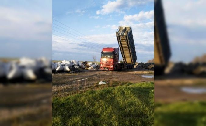 Muratlı’da izinsiz atık döken kamyon ve sürücüsüne ceza
