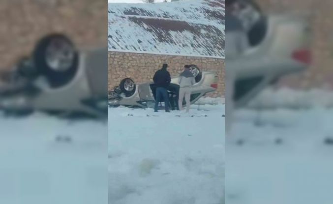 Siirt’te takla atan otomobilin sürücüsü yaralandı