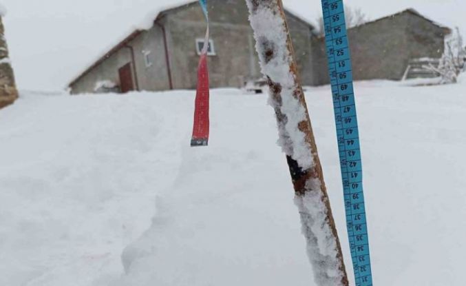 Şükranlı’da kar kalınlığı 35 santimetreyi geçti