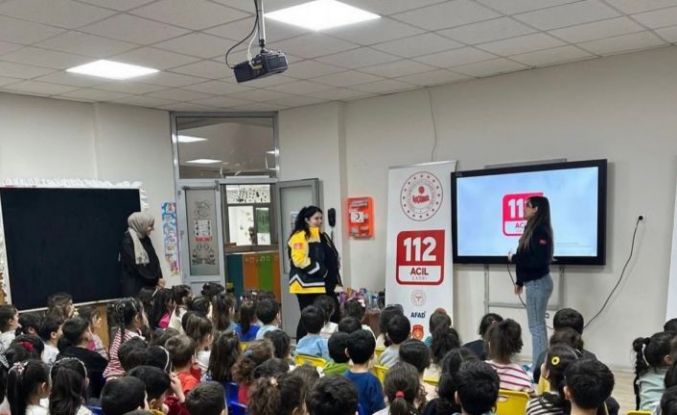 Adıyaman’da minik öğrencilere acil çağrı farkındalık eğitimi