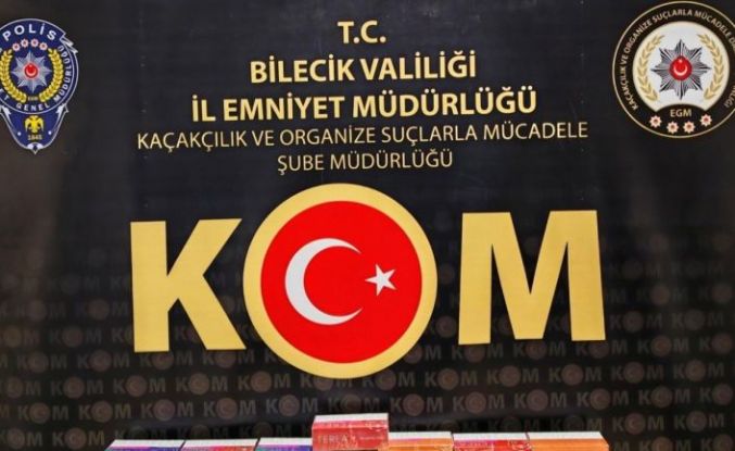 Bilecik’teki 2 ayrı operasyonda 550 paket kaçak sigara ele geçirildi