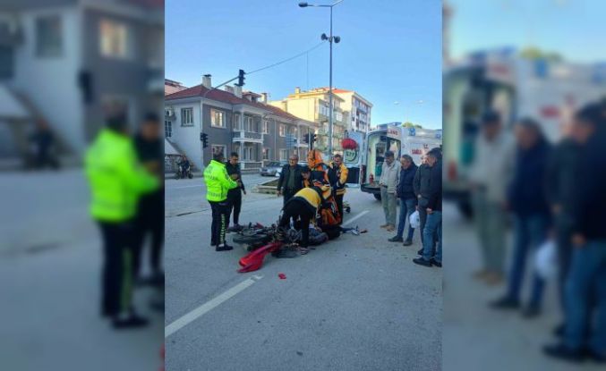 Burdur’da motosiklet ile otomobil çarpıştı: 1 yaralı