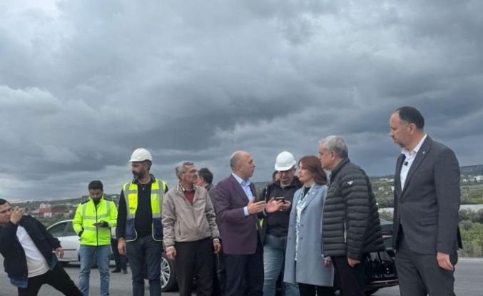 Çeşmeli- Kızkalesi Otoyolunda çalışmalar yerinde incelendi