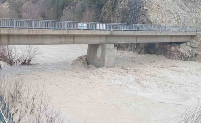 Denizli’de su seviyesi artan derelerde köprüler zarar gördü