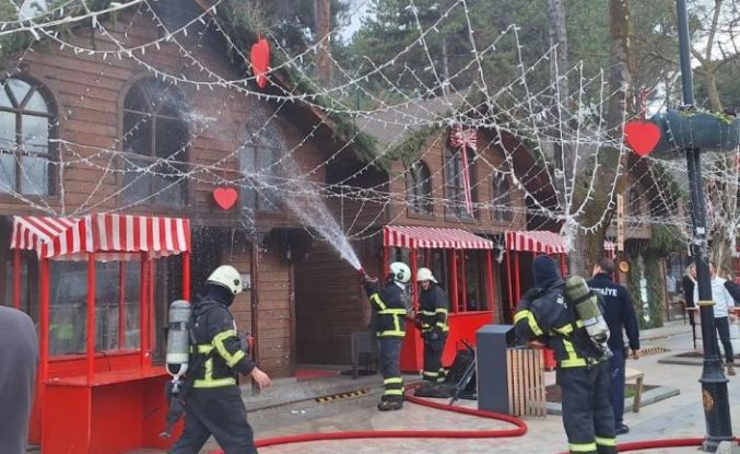 Depo olarak kullanılan kulübede yangın