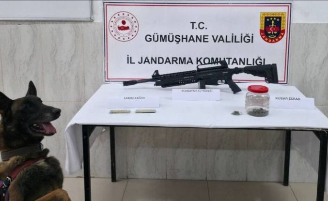 Gümüşhane’de jandarmadan uyuşturucu ve ruhsatsız silah operasyonu