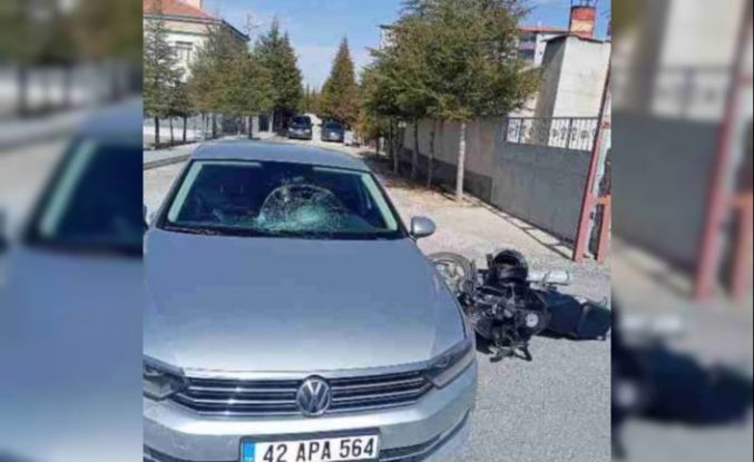 Karapınar’da otomobille motosiklet çarpıştı: 1 yaralı