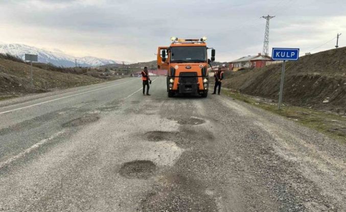Kulp’ta tehlike oluşturan tümsekler düzeltildi