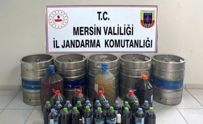 Mersin’de 685 litre sahte içki ele geçirildi