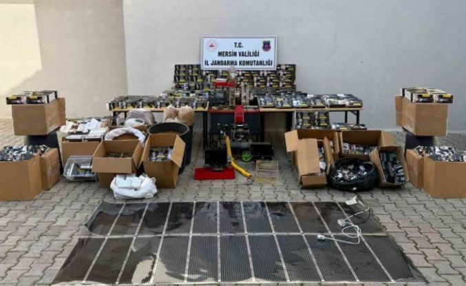 Mersin’de evinde kaçak sigara üretimi yapan şüpheli gözaltına alındı