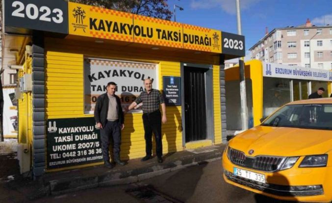 Palandöken’de Taksi Durakları Sıcacık Yuvaya Dönüştü