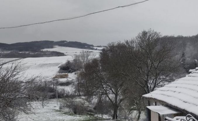 Tekirdağ’da yüksek kesimlerde kar etkili oluyor