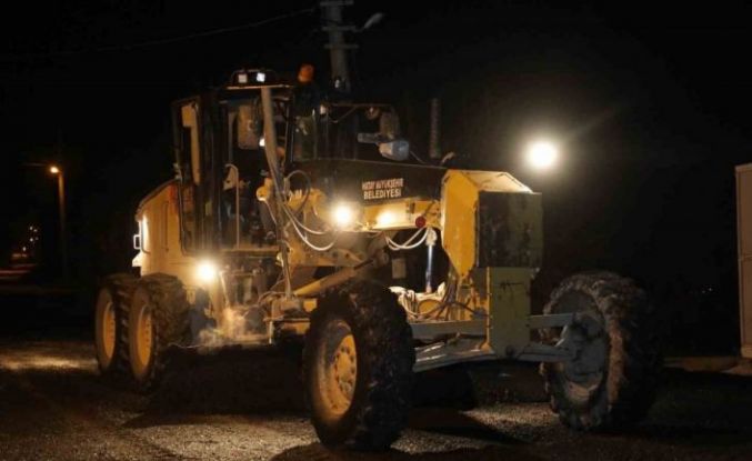 Antakya’da yol bakım ve onarım çalışmaları sürüyor