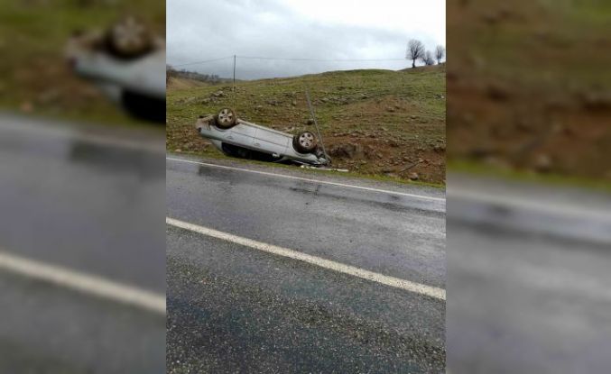 Batman’da sürücüsünün kontrolünden çıkan otomobil takla attı: 1 yaralı