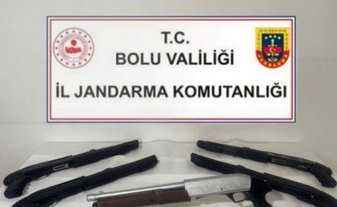 Bolu’da ruhsatsız 5 av tüfeği ele geçirildi