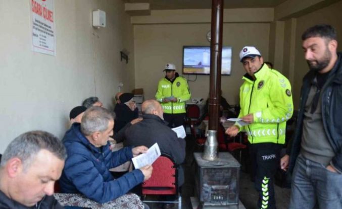 Erzincan Tercan’da trafik ekipleri sahada