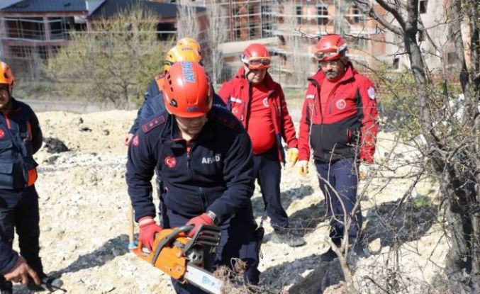 Kastamonu’da AFAD ekiplerinden heyelan tatbikatı