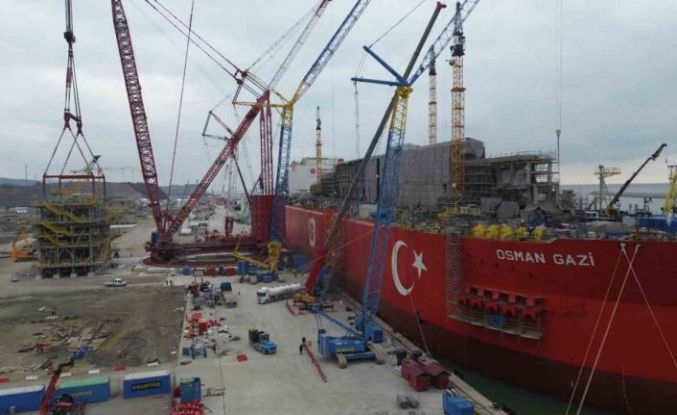 Osman Gazi’ye 2 bin 500 tonluk ünite yerleştirildi