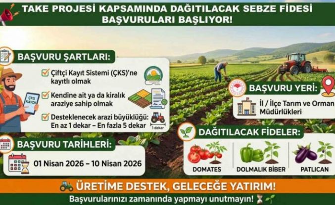 Siirt Tarım ve Orman Müdürlüğünden sebze fidesi başvurusu uyarısı