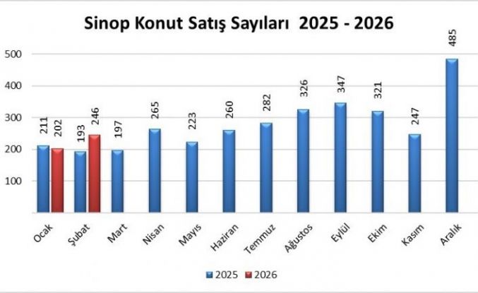 Sinop’ta konut satışları arttı