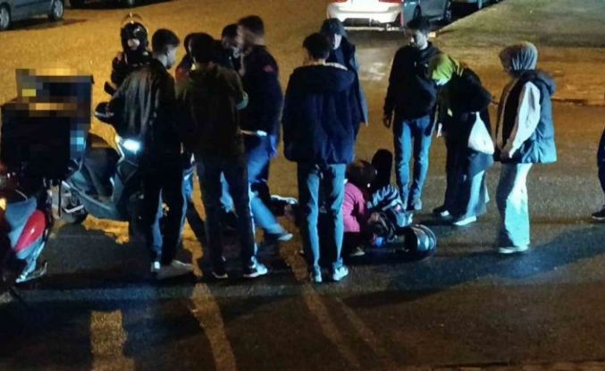 Batman’da motosikletten savrulan kurye yaralandı