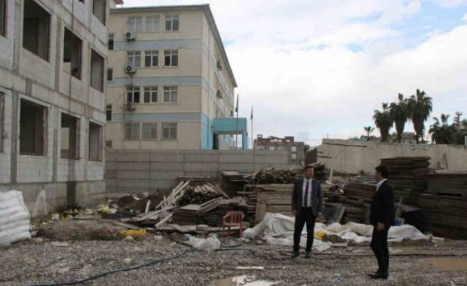 Cizre’de okul inşaatlarında inceleme